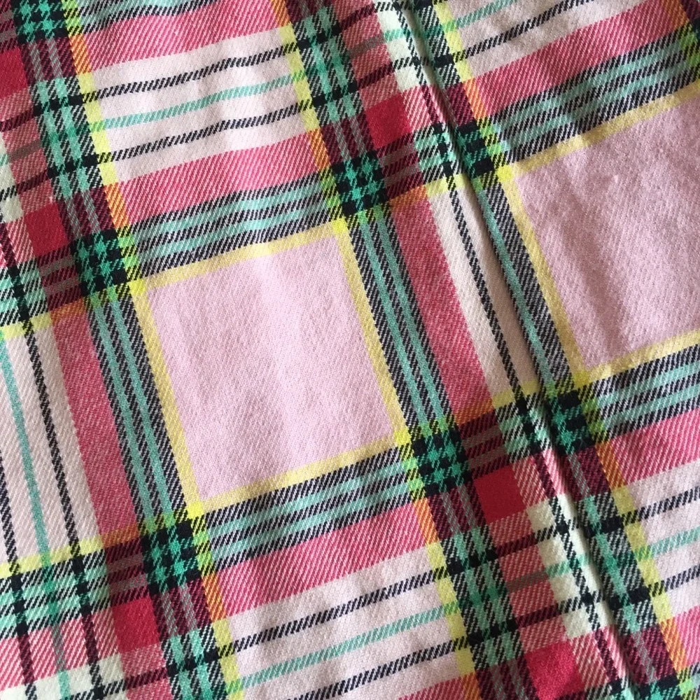 DANGERFIELD 18 plus size womens pleated plaid mini skirt pink green tartan curvy - Picture 15 of 16